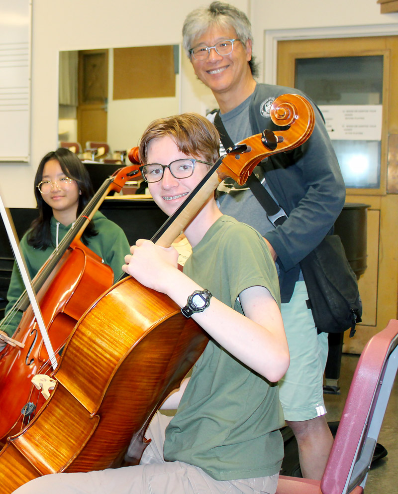 String players and instructor at 2025 Sequoia