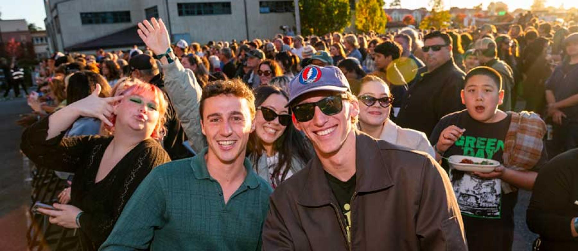 People at campus event