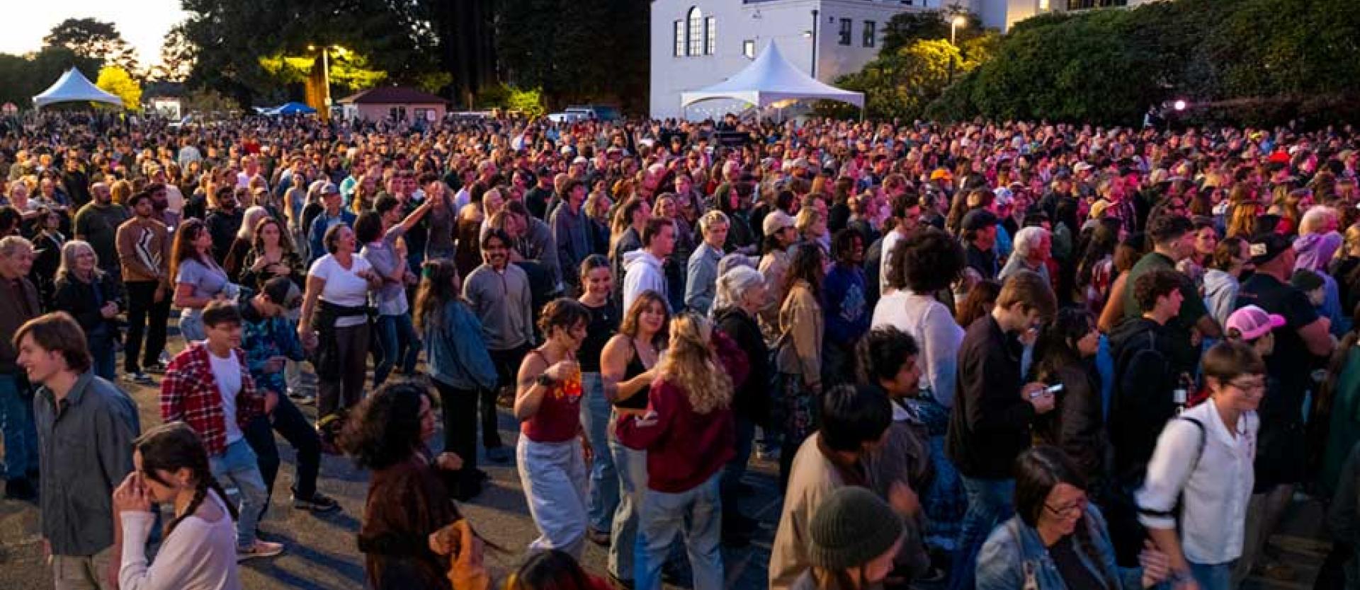 People at campus event