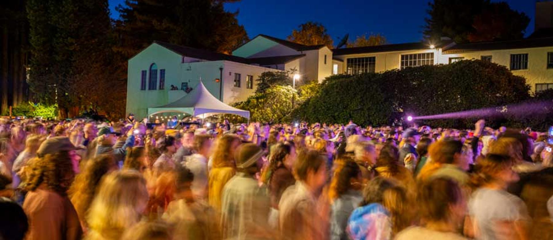 People at campus event