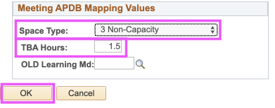 Meeting APDB Mapping Values