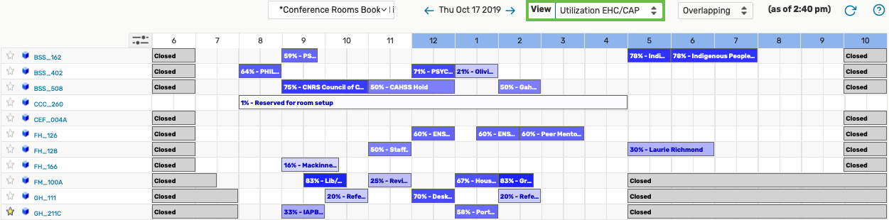 Calendar setup