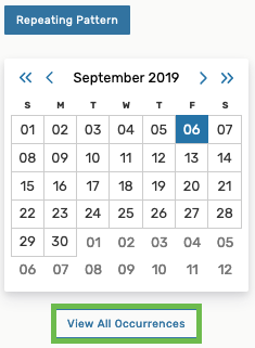 Calendar setup