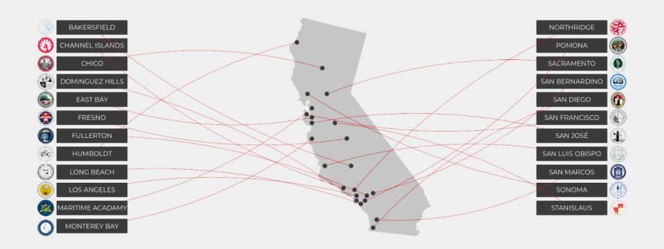 Map of Cal State campuses