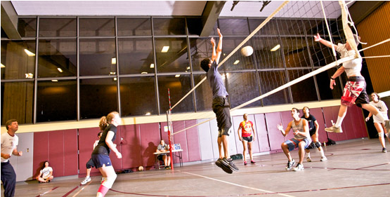 Students playing sports