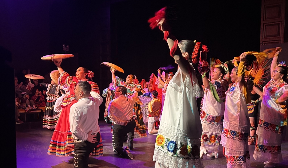 group of people performing a ceremony