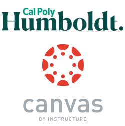 Cal Poly Humboldt and Canvas Logos 