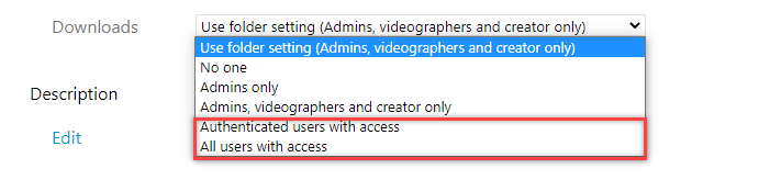 Authenticated users with access and All users with access highlighted