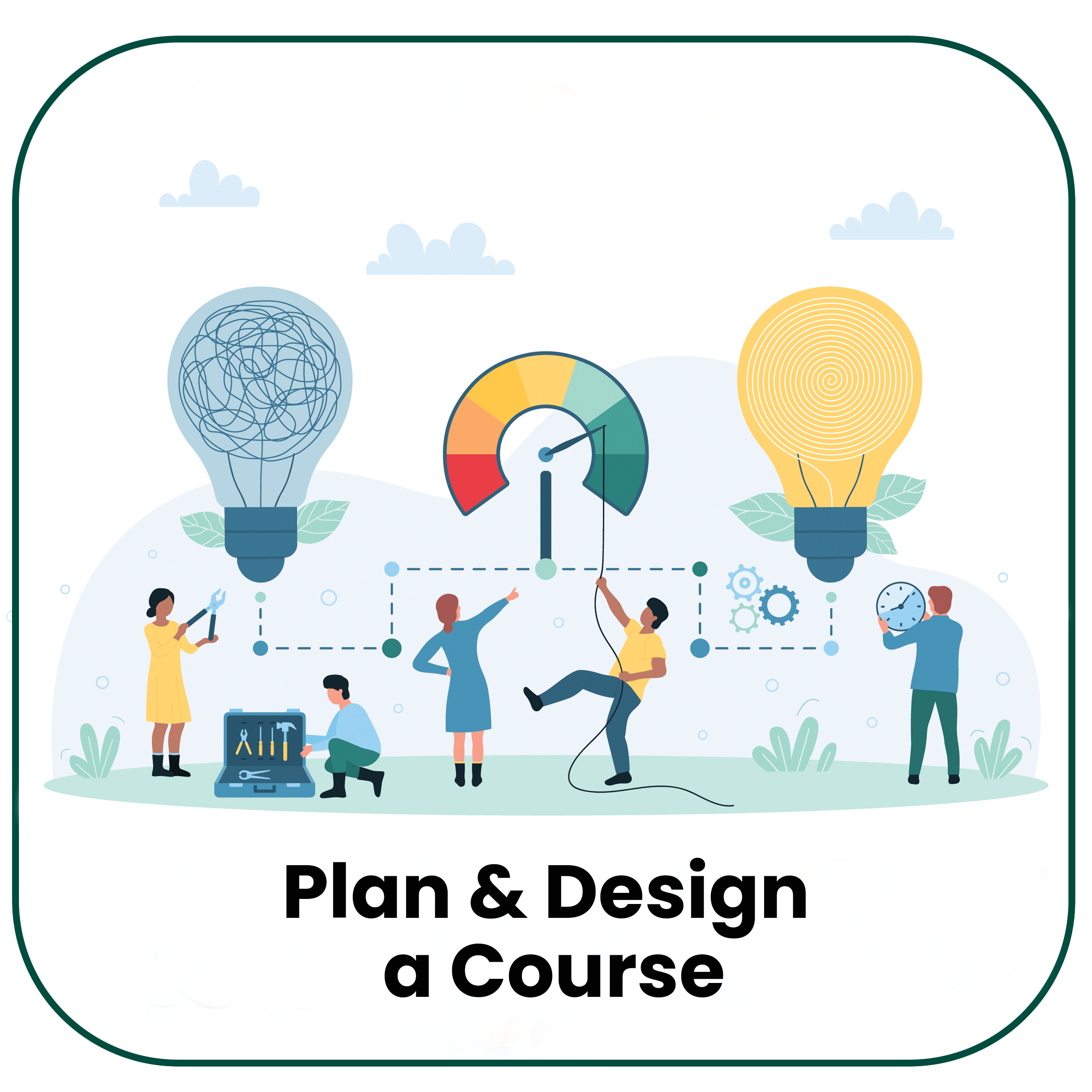 Plan & Design a course clipart