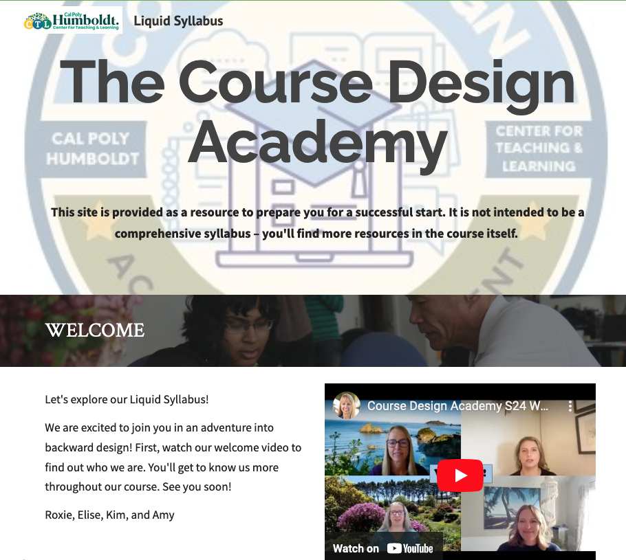 The Course Design Academy Homepage