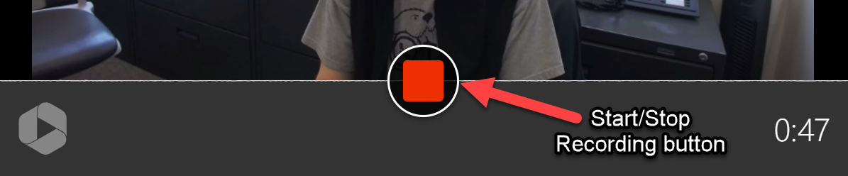 recording button highlighted