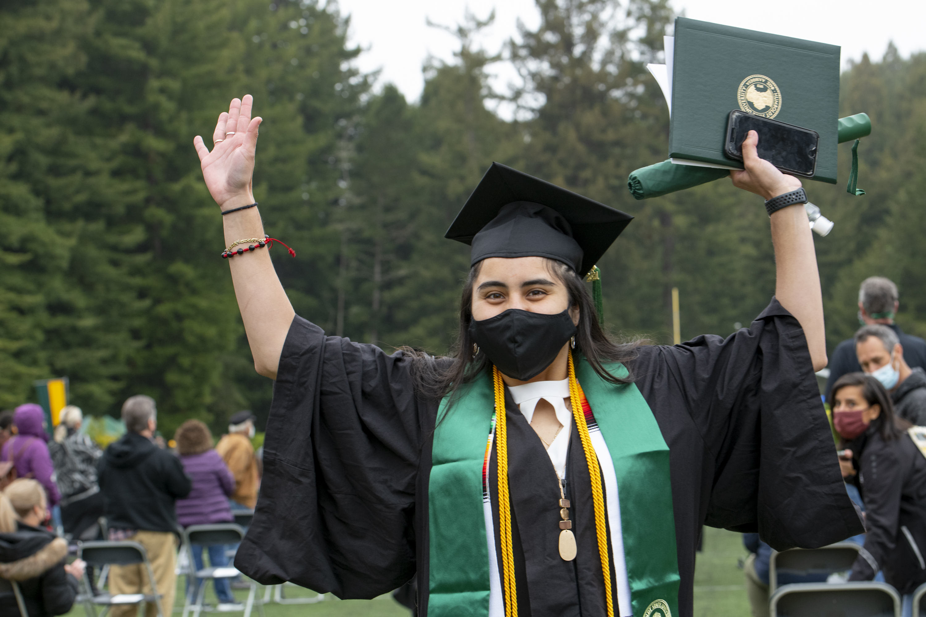 Graduation Student celebrating