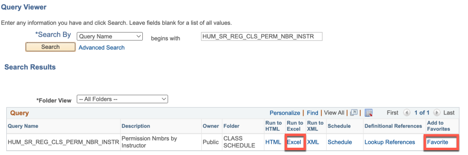 “Excel” link to export permission numbers into a spreadsheet