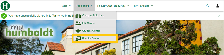 PeopleSoft, Faculty Center