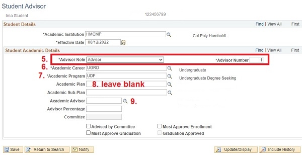 Faculty windown lookup option