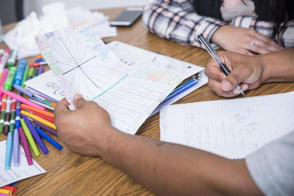 Student working in group