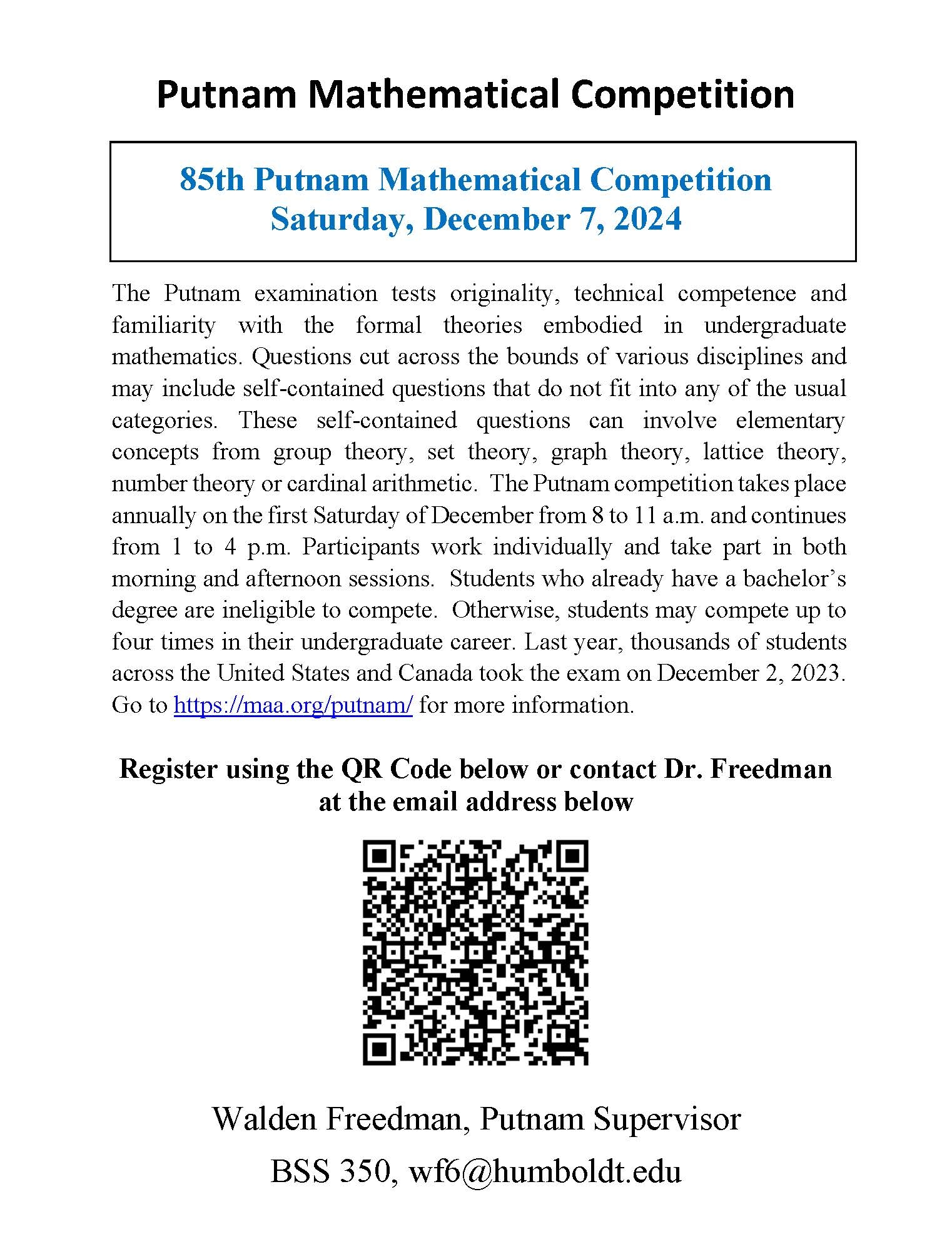 Putnam Mathematical Competition