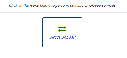 Image of the Direct Deposit icon