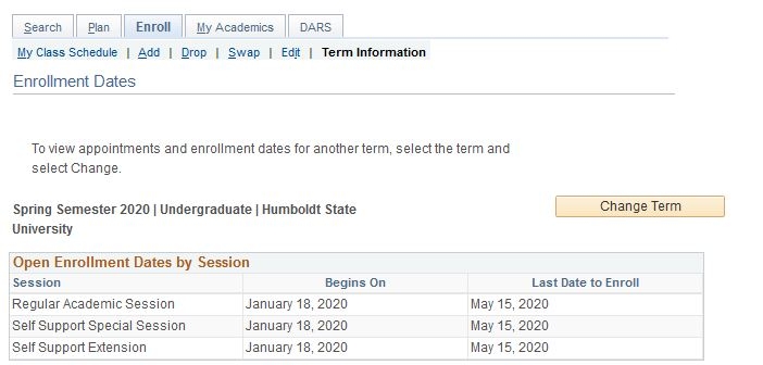 Enrollment Appointments