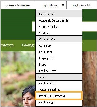 Reset HSU Password