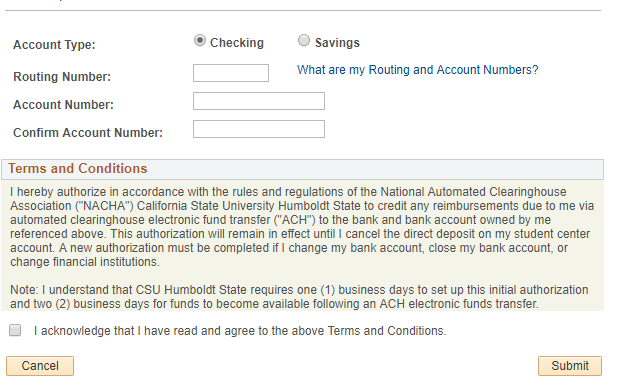 Form to complete to enroll in direct deposit