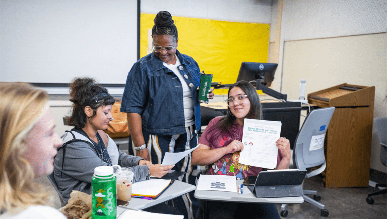 Dr. Ramona Bell with students