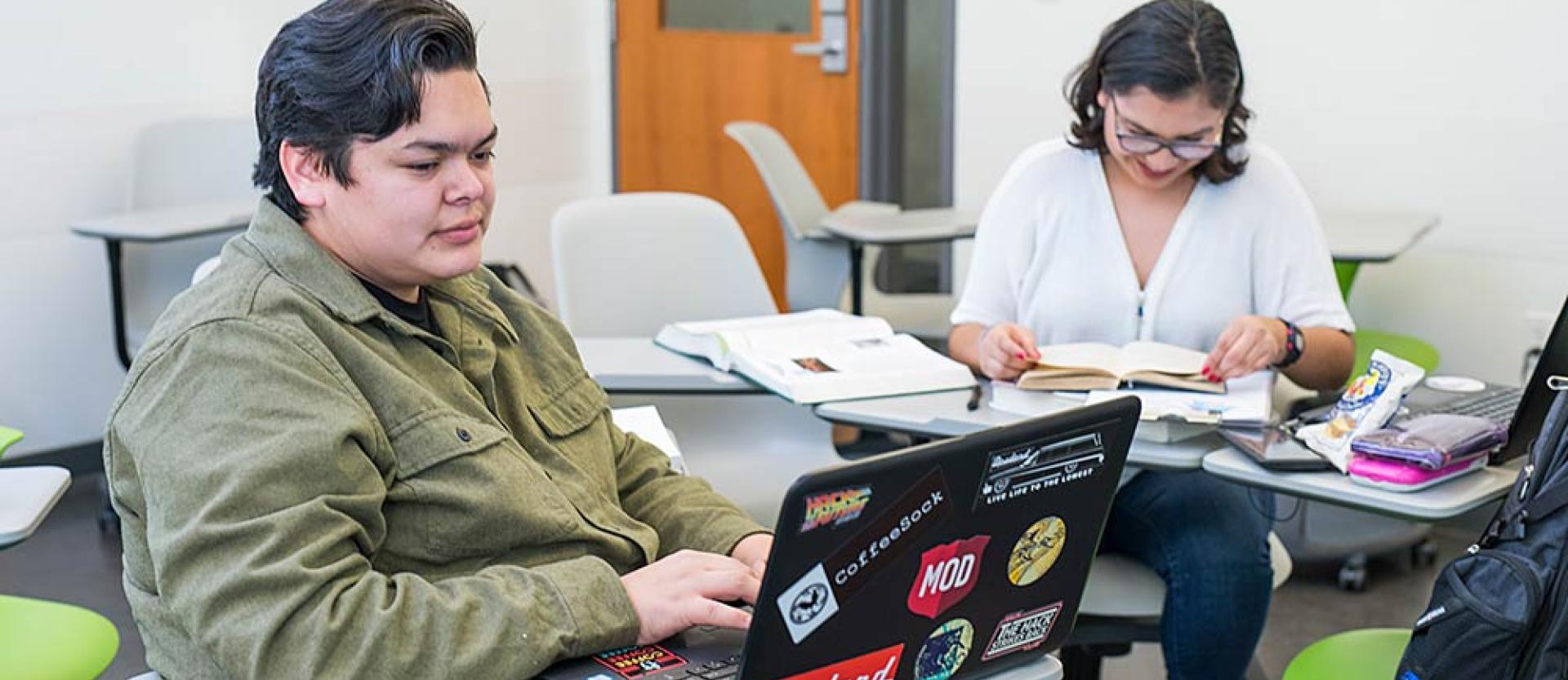 Students using laptops