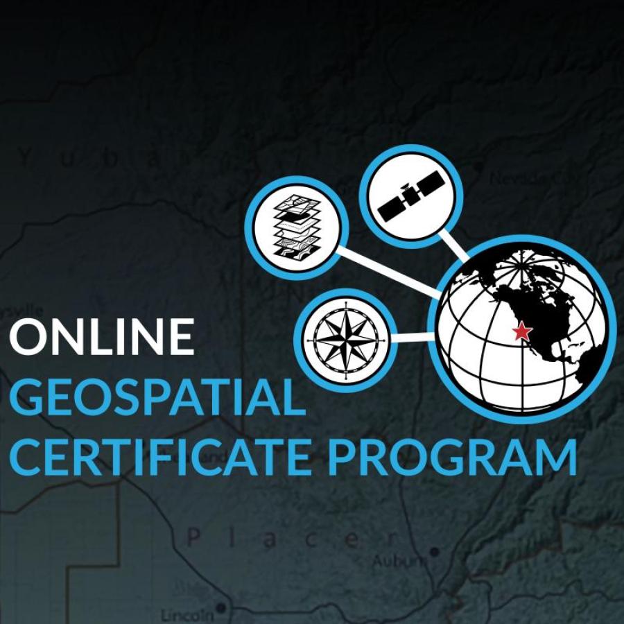 online geospatial certificate program with graphic