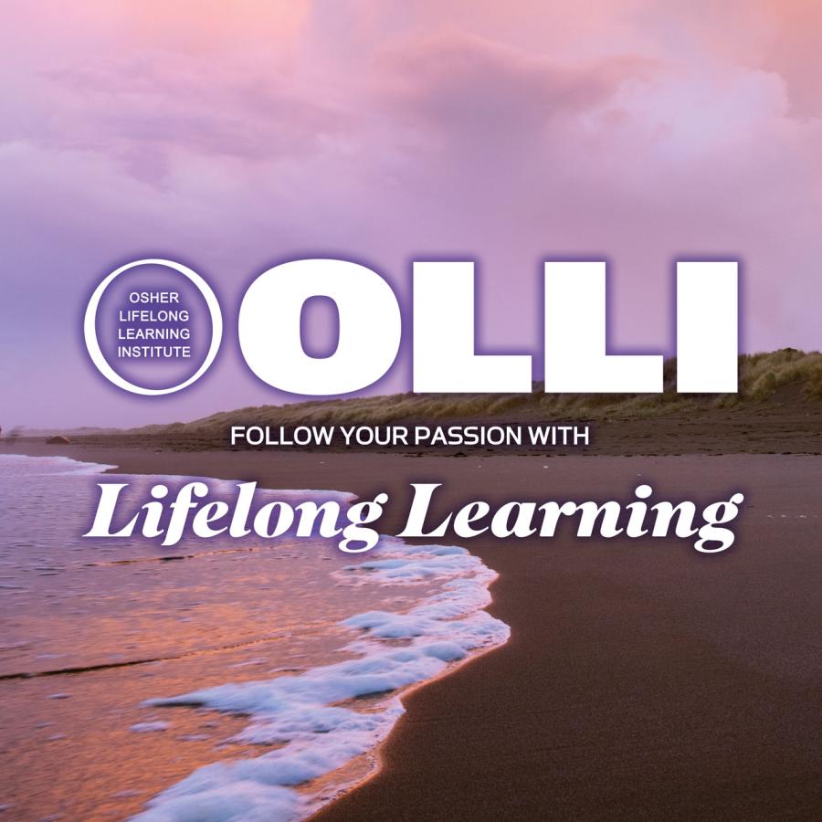 Osher Lifelong Learning Institute - OLLI - Follow your passion with lifelong learning - peaceful ocean beach with people walking in distance