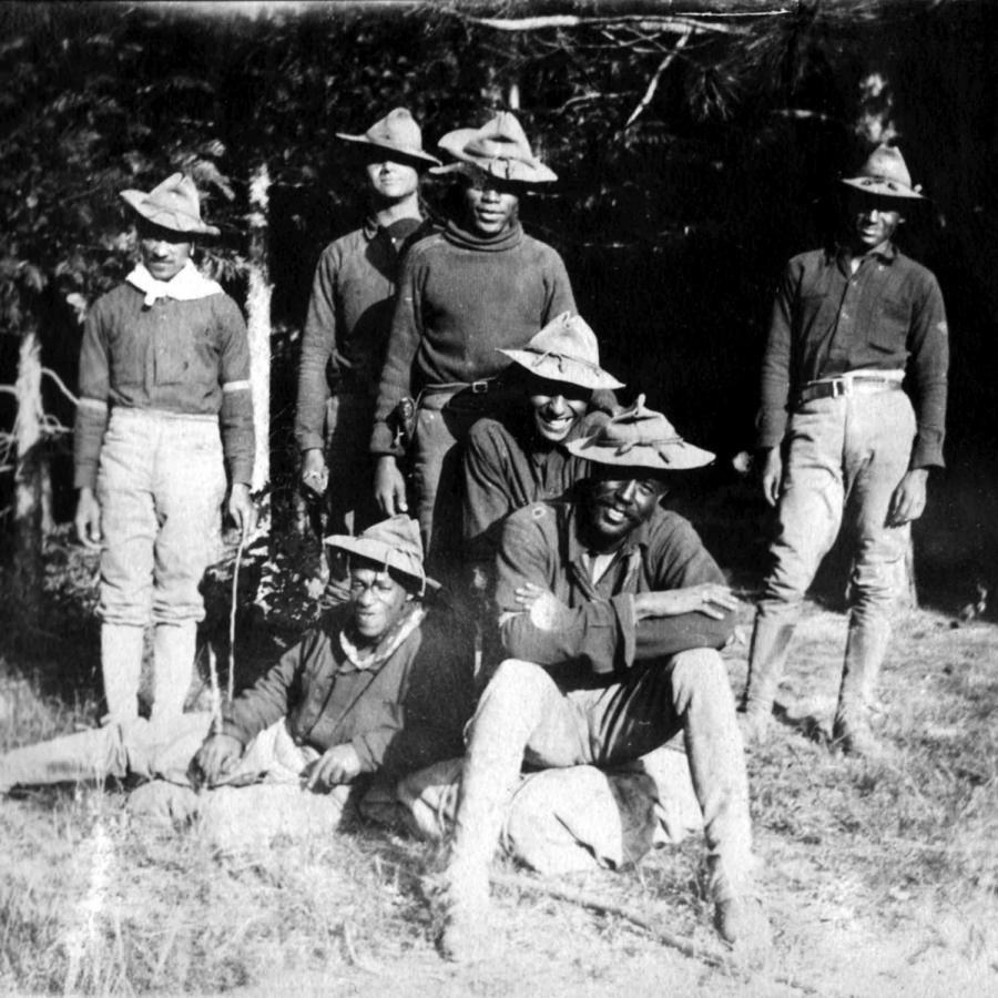 Historical image of African American soldiers Historical image of African American soldiers