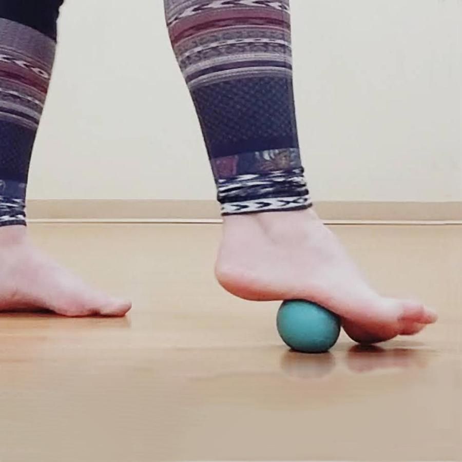 Foot on a massage ball Foot on a massage ball