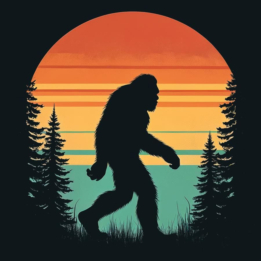 Tshirt with Bigfoot image Tshirt with Bigfoot image