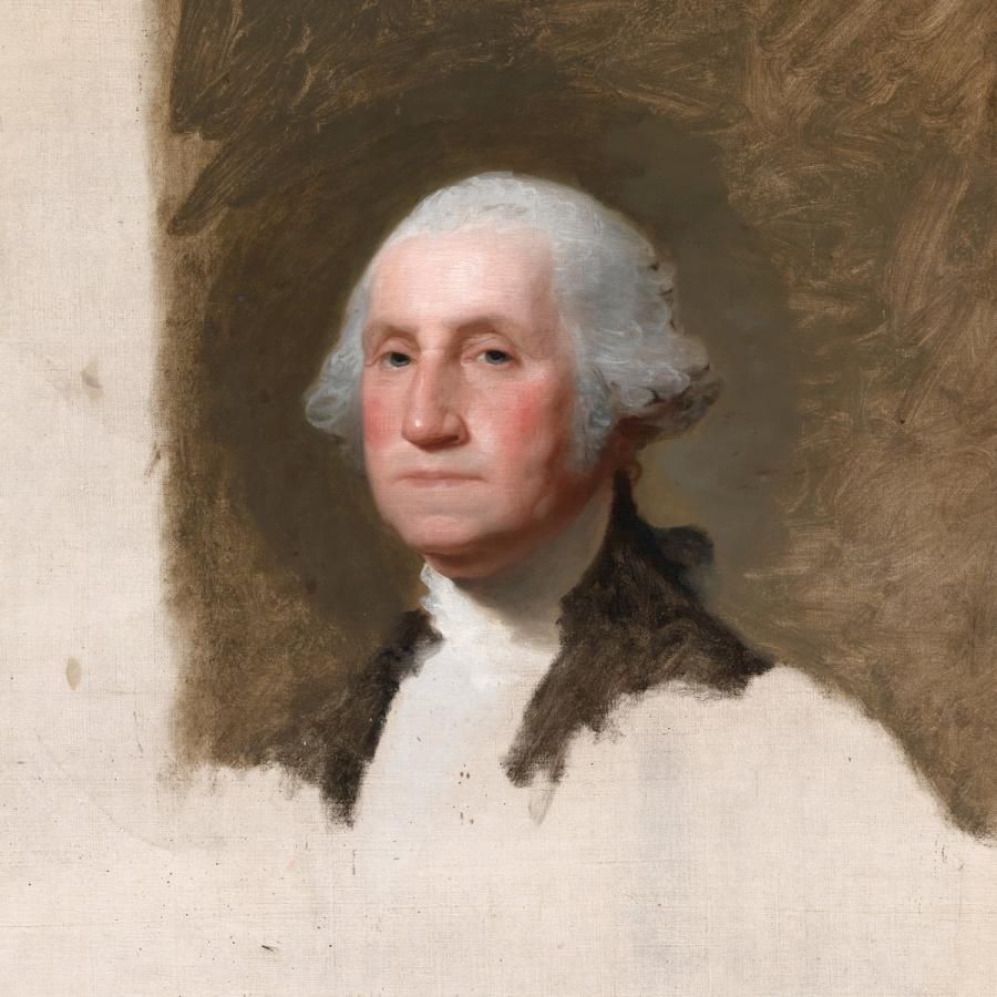 Unfinished painting of George Washington Unfinished painting of George Washington