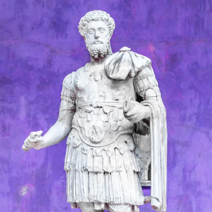Statue of Roman emperor and stoic philospher, Marcus Aurelius Statue of Roman emperor and stoic philospher, Marcus Aurelius