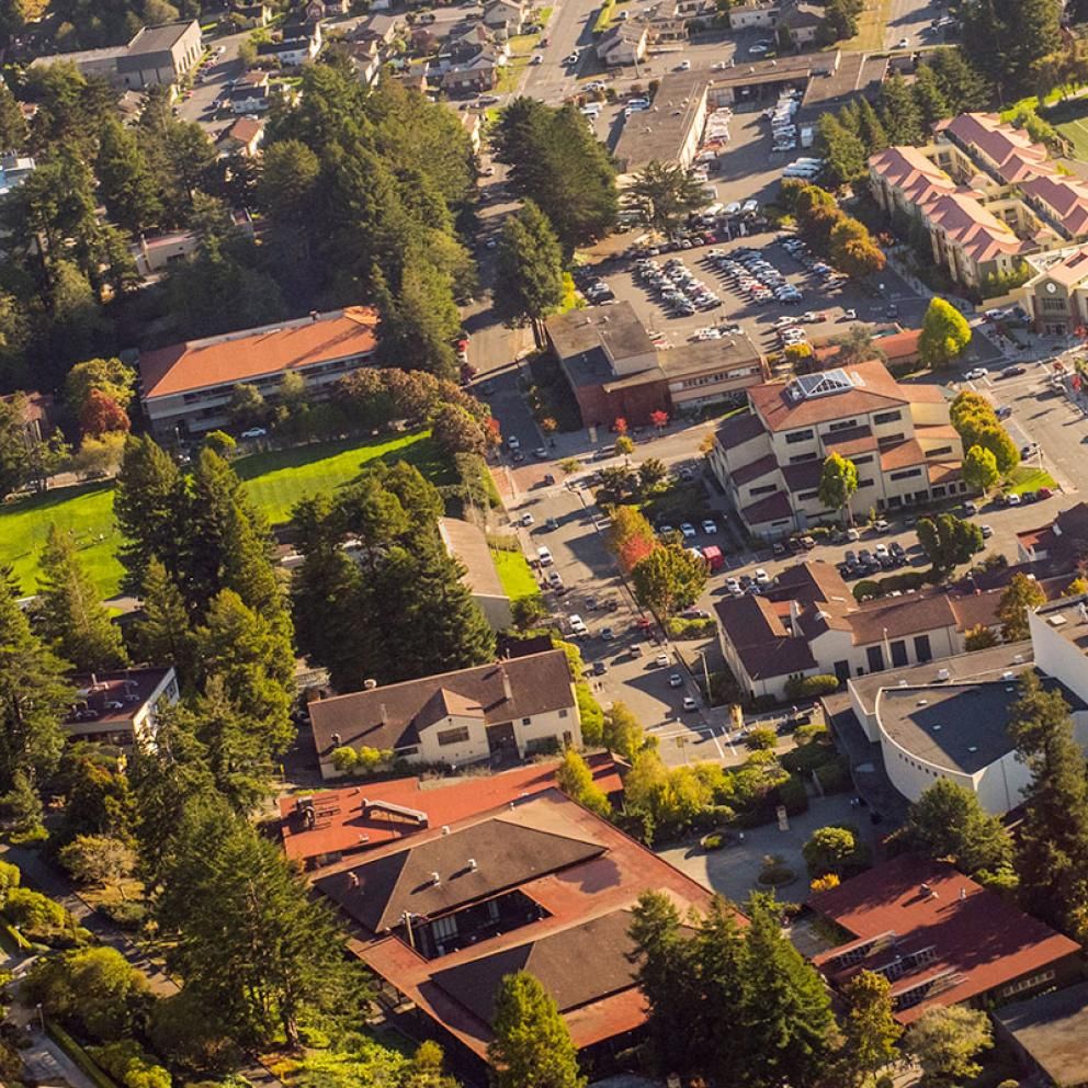 arial of the campus