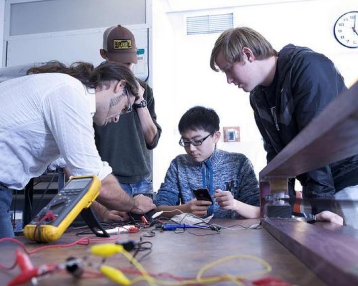 students in the classroom - tech class