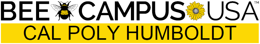 Logo for Bee Campus USA. Cal Poly Humboldt became a Bee Campus affiliate in 2024.