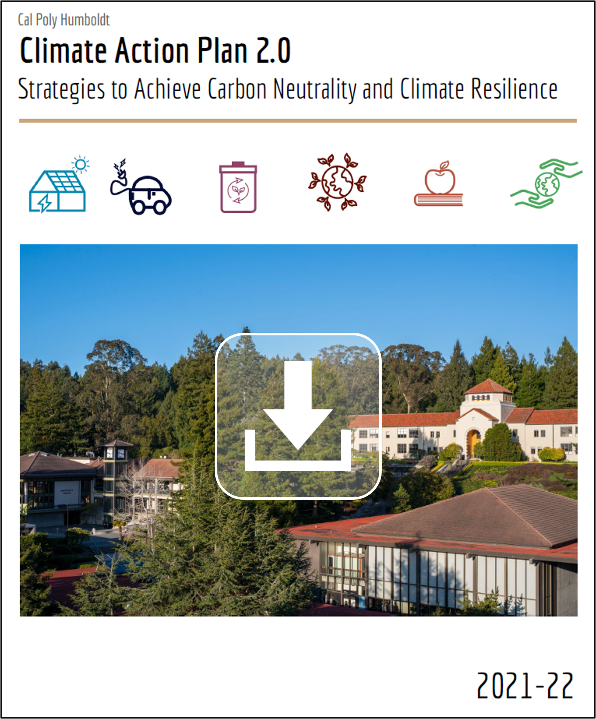 Cover of the Climate Action Plan 2.0. Click here to download the plan.